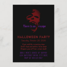 Enge Rode Gothic Schedel Halloween Feestuitnodigin