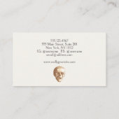 Enge Rode Menselijke Schedel Halloween Visitekaartje (Achterkant)