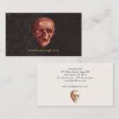 Enge Rode Menselijke Schedel Halloween Visitekaartje (Voorkant / Achterkant)