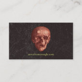 Enge Rode Menselijke Schedel Halloween Visitekaartje (Voorkant)