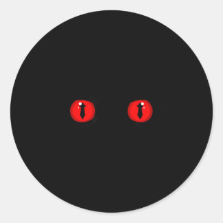 Enge Rode Ogen Ronde Sticker