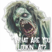 Enge Rotte Zombie Humor Sticker (Voorkant)