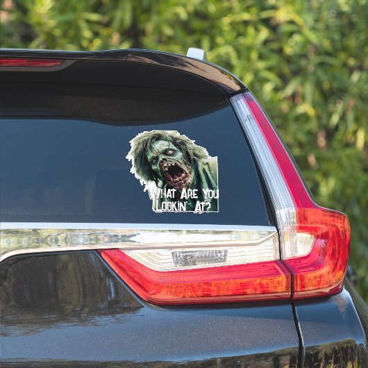 Enge Rotte Zombie Humor Sticker (Auto Zijkant)
