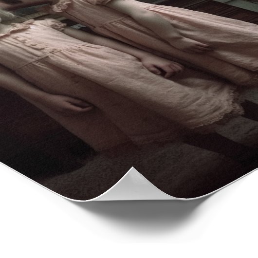 Enge roze vis tweeling horror poster (Hoek)