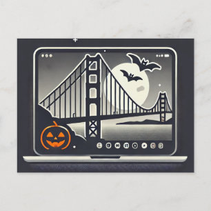 Enge San Francisco Halloween-ansichtkaart Briefkaart