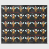 Enge Santa Bee Kom nu is het niet zo erg! Cadeaupapier (Vlak)