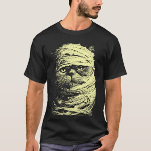 Enge Schattige Perzische Kat Griezelige Halloween T-shirt