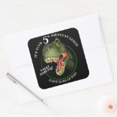 Enge Schattigee Dinoseur Kids Verjaardag Sticker (Envelop)
