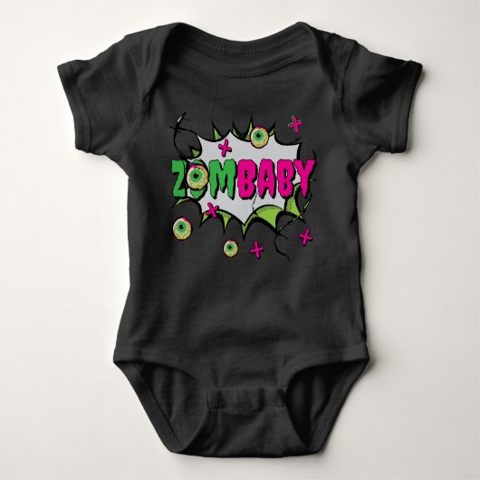 Enge Schattigee Funny Funky Pop Art ZomBaby Romper (Voorkant)
