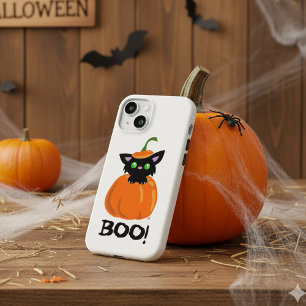 Enge Schattigee zwarte Kat Boo! Halloween iPhone C 15 Case