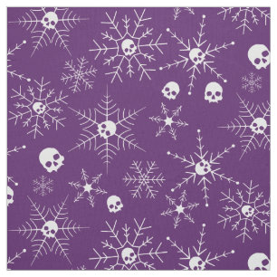 Enge schedel Creepmas Kerst Sneeuwvlokken Paarse Stof