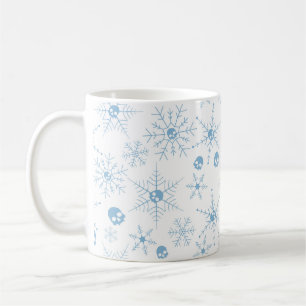 Enge schedel Creepmas Kerst Sneeuwvlokken wit Koffiemok