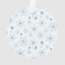 Enge schedel Creepmas Kerst Sneeuwvlokken wit Ornament