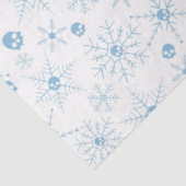 Enge schedel Creepmas Kerstmis Sneeuwvlokken Tissuepapier (Detail)