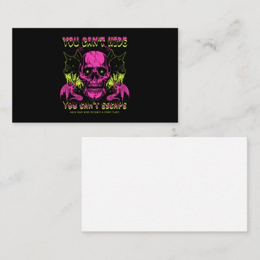 Enge schedel en hond visitekaartje (Voorkant / Achterkant)