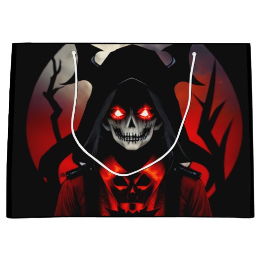 enge schedel geest Halloween Groot Cadeauzakje (Voorkant)