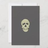 enge schedel Halloween feestuitnodiging Kaart (Achterkant)