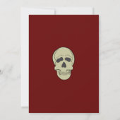  enge schedel Halloween Party Invitation Kaart (Achterkant)