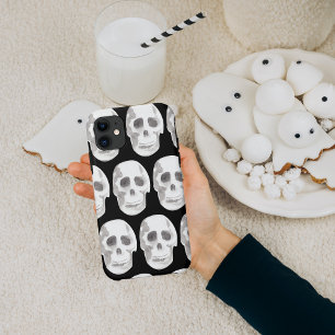 Enge Schedel Halloween Zwart & Wit  Case-Mate iPhone Case