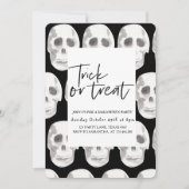 Enge Schedel Trick of Treat | Halloween Feest | Kaart (Voorkant)