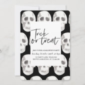 Enge Schedel Trick of Treat | Halloweenfeest |  Kaart (Voorkant)