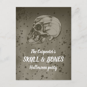 Enge Schedel voor Halloween Briefkaart