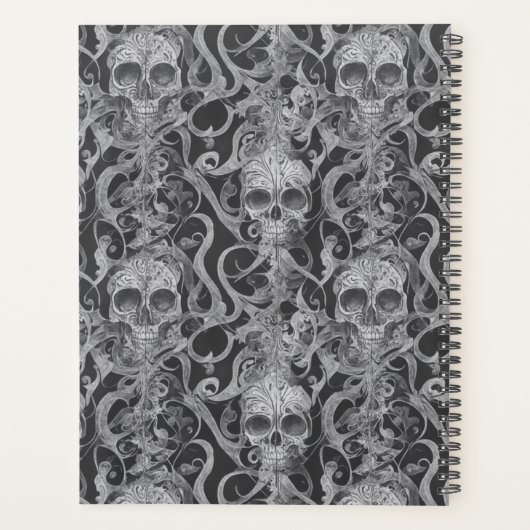 Enge schedels Grijze Heksen Maandelijks Planner (Achterkant)