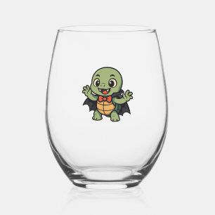 Enge schildpad vampier Halloween Oversized T-shirt Wijnglas Zonder Voet