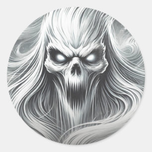 Enge schreeuwende Poltergeist Ghost Halloween Part Ronde Sticker