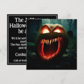 Enge schreeuwende pompoen kaart (Voorkant / Achterkant)