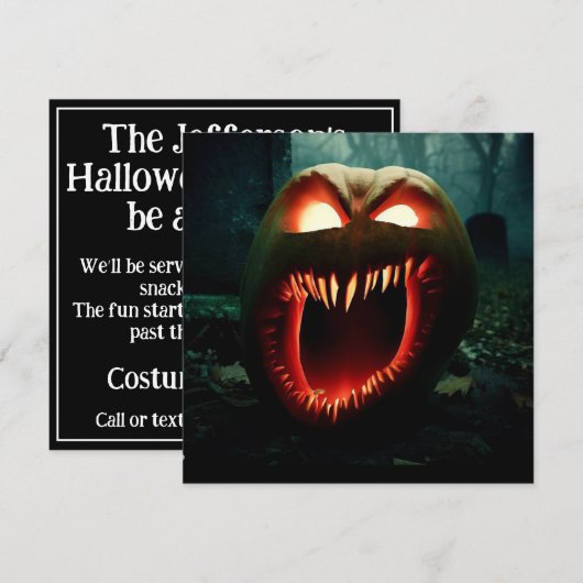 Enge schreeuwende pompoen kaart (Voorkant / Achterkant)