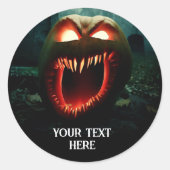 Enge schreeuwende pompoen ronde sticker (Voorkant)
