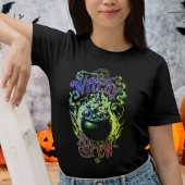  enge script heksen brouwen Halloween vrouwen T-shirt