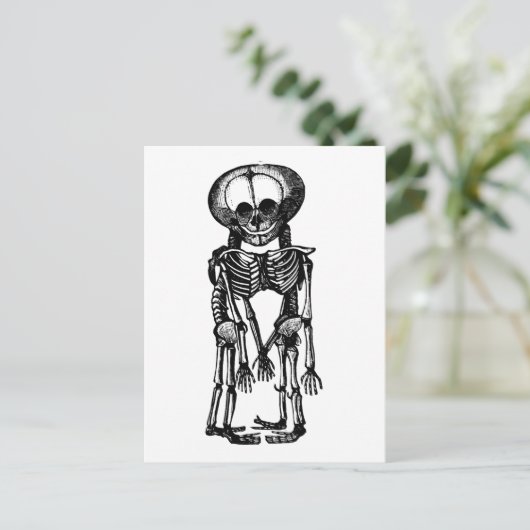 enge siamese tweeling skelet kinder anatomie kunst briefkaart (Staand voorkant)