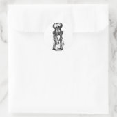 enge siamese tweeling skelet kinder anatomie kunst ronde sticker (Tas)
