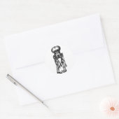 enge siamese tweeling skelet kinder anatomie kunst ronde sticker (Envelop)