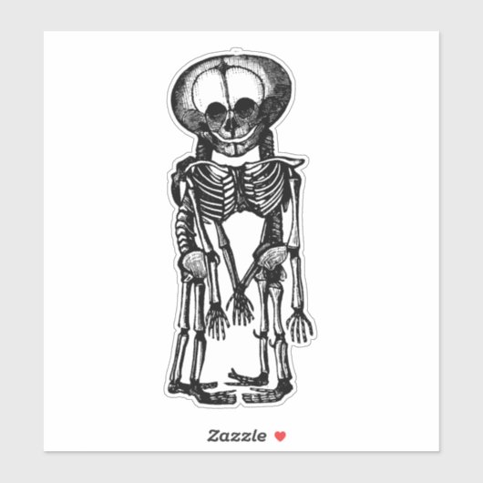 enge siamese tweeling skelet kinder anatomie kunst sticker (Vel)