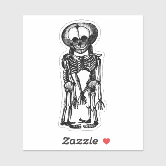 enge siamese tweeling skelet kinder anatomie kunst sticker (Vel)