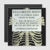 Enge Skelet Halloween Feest Magnetische Uitnodiging (Voorkant / Achterkant)