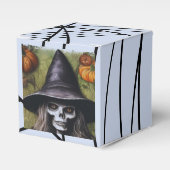 Enge Skelet Heks voor een griezelig Halloween Fees Bedankdoosjes (Voorkant Zijde)