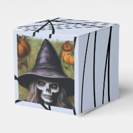 Enge Skelet Heks voor een griezelig Halloween Fees Bedankdoosjes