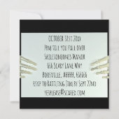 Enge Skelet Spooky Halloween Party Uitnodiging (Achterkant)