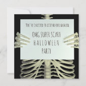 Enge Skelet Spooky Halloween Party Uitnodiging (Voorkant)