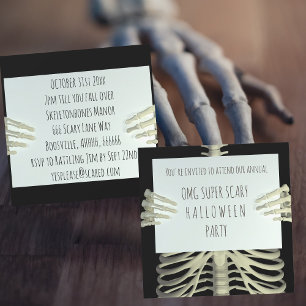 Enge Skelet Spooky Halloween Party Uitnodiging