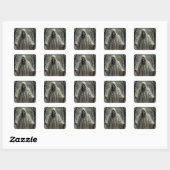 Enge Skeletman Vierkante Sticker (Vel)