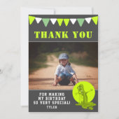 Enge slijmmonster foto verjaardag bedankkaart (Voorkant)