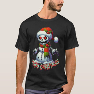 Enge sneeuwpop, enge roman t-shirt