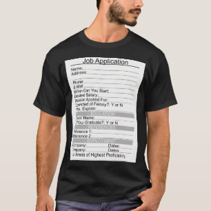 Enge sollicitatiekostuum t-shirt