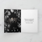 Enge Spider Cobweb Happy Halloween Kaart (Binnen)