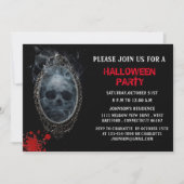 Enge Spiegeldemon Halloween-feest Kaart (Voorkant)